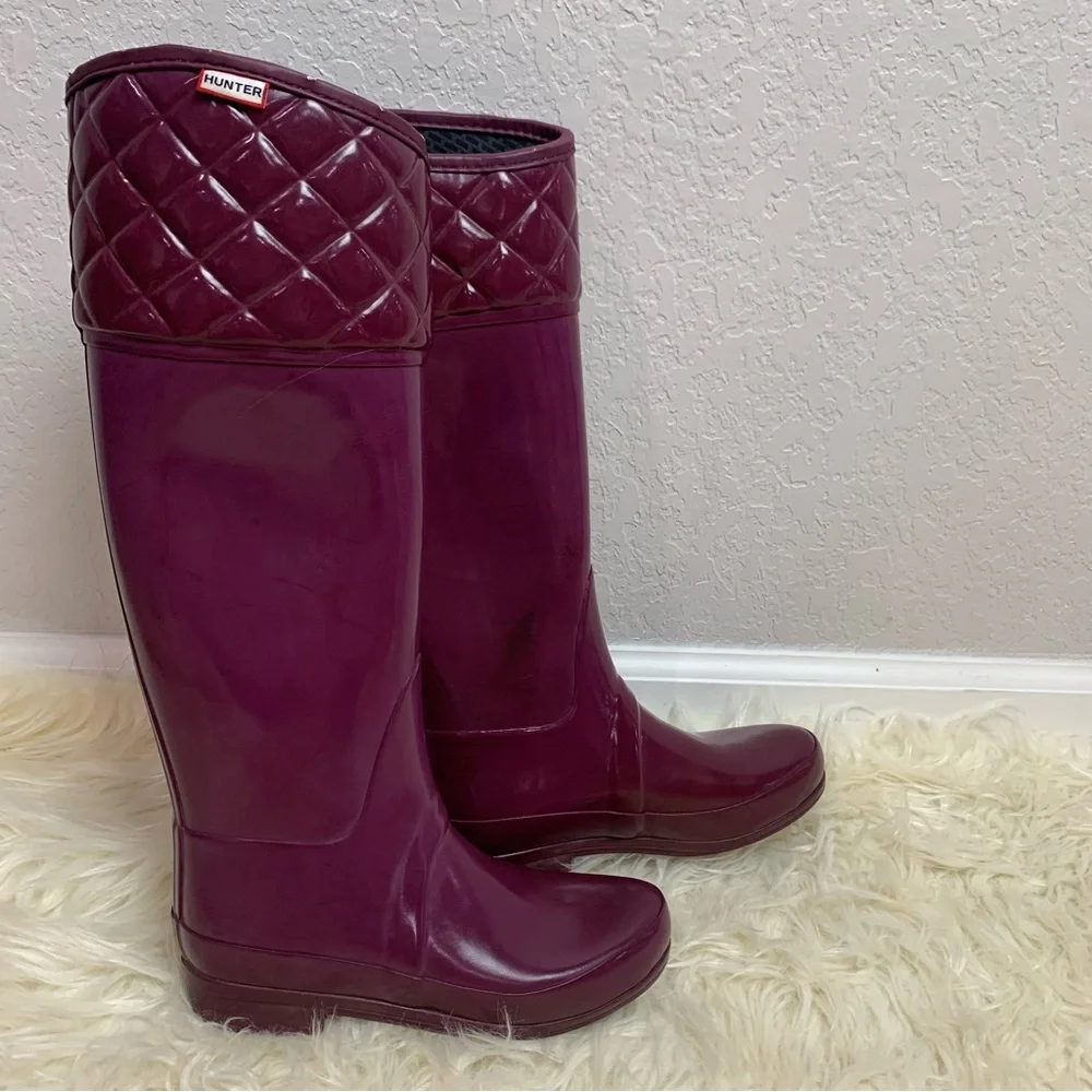 HUNTER Rigley maroon rain boots women’s size 5 / kids size 3